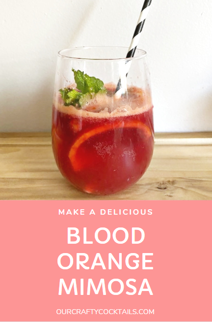 blood orange mimosa with pink background