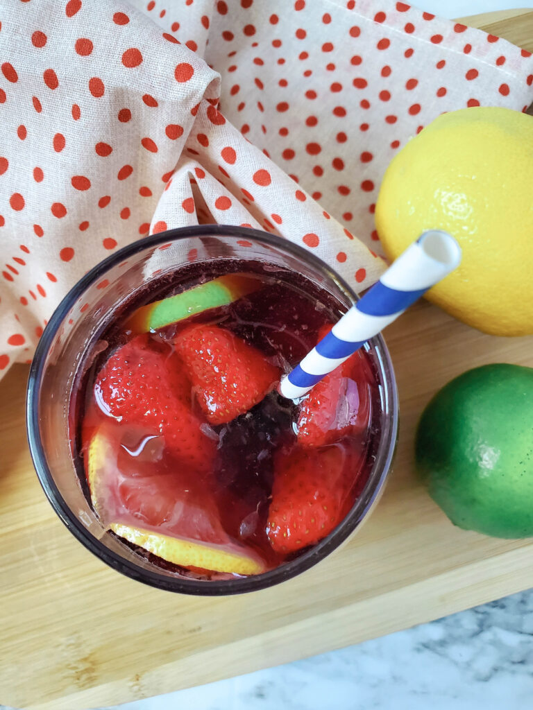 red wine sangria loaded with fruit