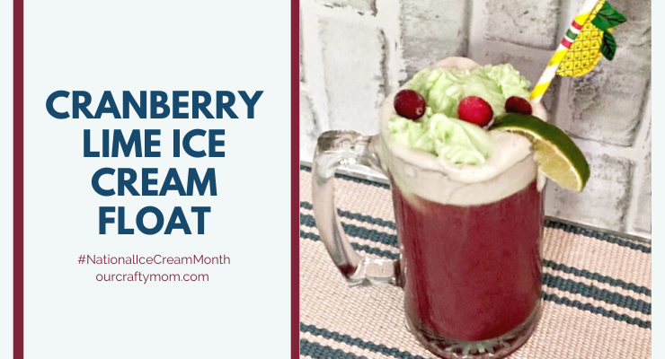 cranberry lime ice cream float