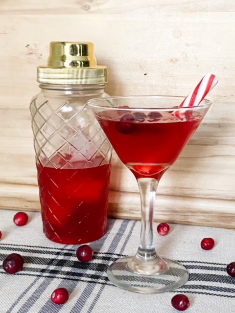 Christmas cranberry martini