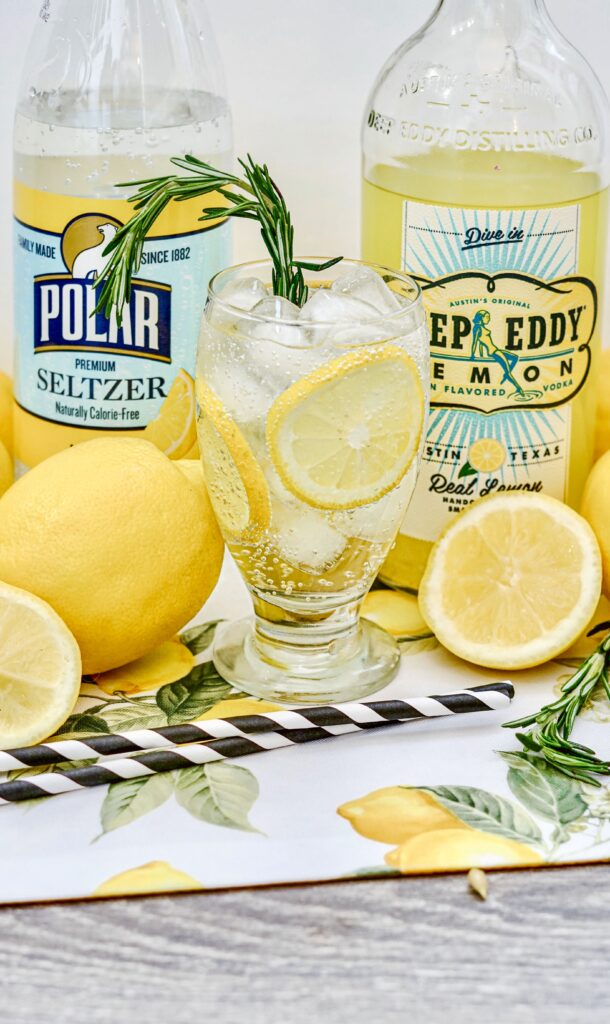 close up of Deep Eddy Lemonade Vodka Spritzer