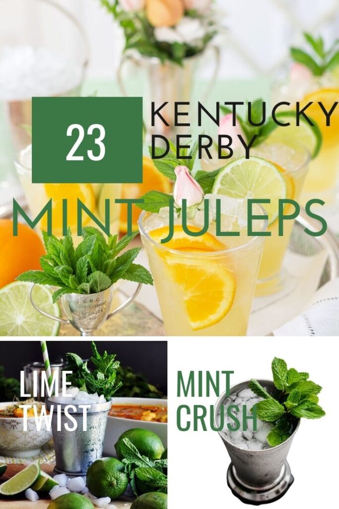 Kentucky Derby Mint Juleps pin image with text overlay