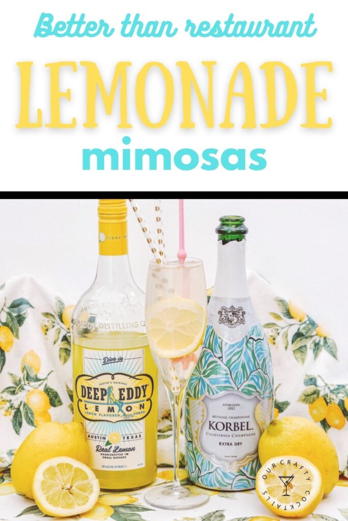 spiked lemonade mimosa pin image